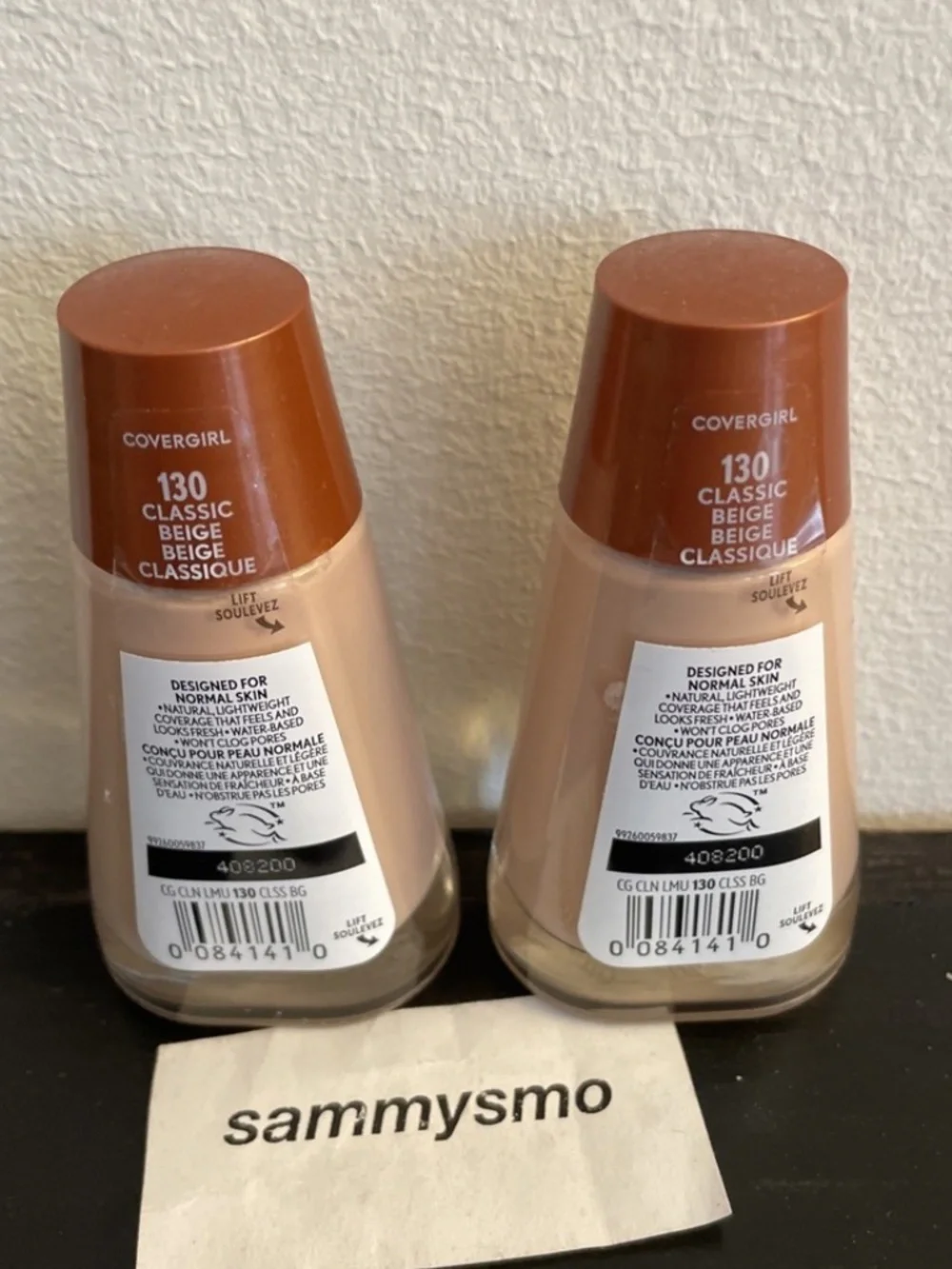 Covergirl Clean Liquid Foundation 130 Classic Beige 1 oz., x2